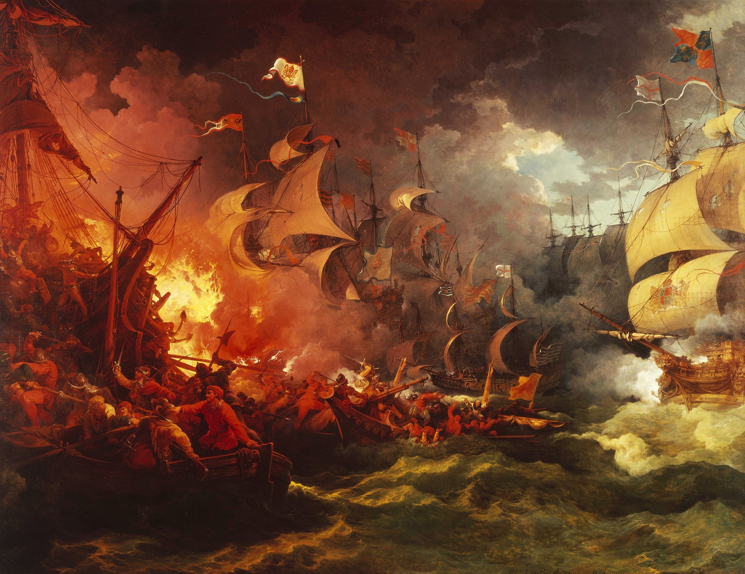 Defeat of The Spanish Armada by Philip James de Loutherbourg Buy