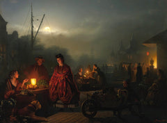 The Night Market | Petrus van Schendel | 19th Century